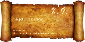 Kajdi Izidor névjegykártya